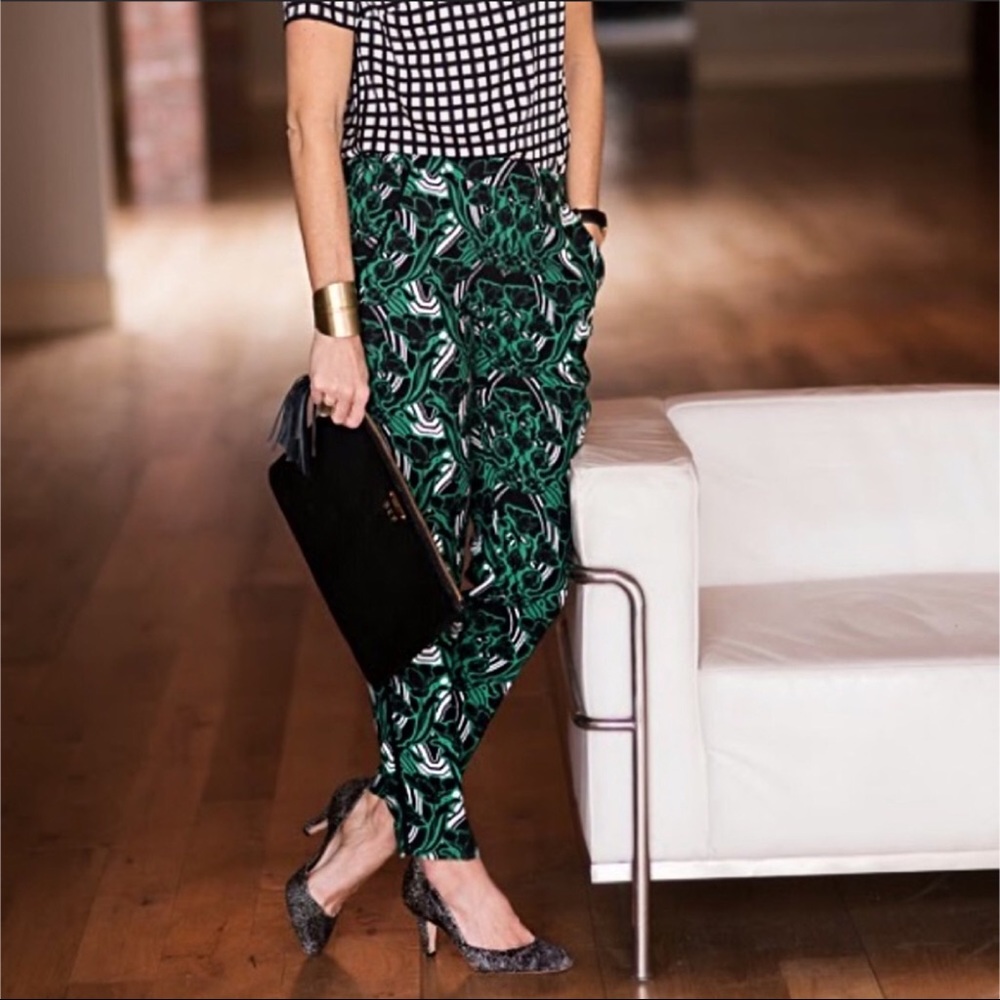 J. Crew Retro Floral Tuxedo Pants